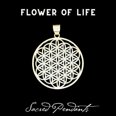 Flower of Life 92.5% Sterling Silver Pendant – Sacred Geometry Jewelry Sacred Pendant