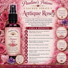 Load image into Gallery viewer, Antique Rose sacred spray by Pauline’s Potions featuring rose quartz inspired pink floral luxury design