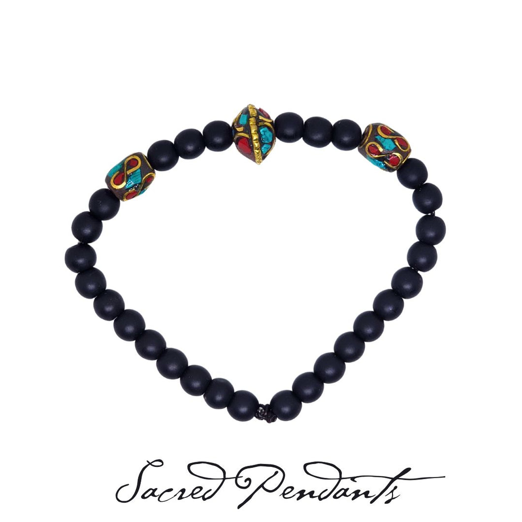 Vishnu Stone tibetan beads bracelet Sacred Pendants