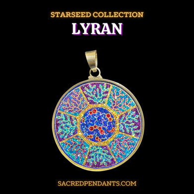 Lyran Sacred Geometry Pendant in sterling silver, starseed necklace for higher consciousness and clarity.