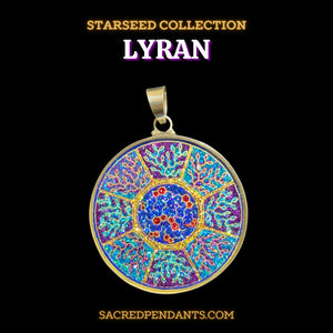 Lyran Sacred Geometry Pendant in sterling silver, starseed necklace for higher consciousness and clarity.