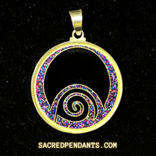 Load image into Gallery viewer, 4th Dimension Sacred Geometry Pendant in Sterling Silver, Gemstone Necklace for EMF Protection and Spiritual Healing.