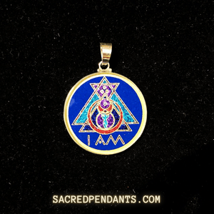 I AM - Sacred Geometry Gemstone Pendant