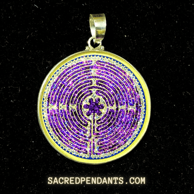 Labyrinth - Sacred Geometry Gemstone Pendant