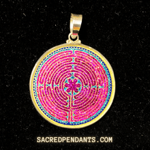 Load image into Gallery viewer, Labyrinth - Sacred Geometry Gemstone Pendant
