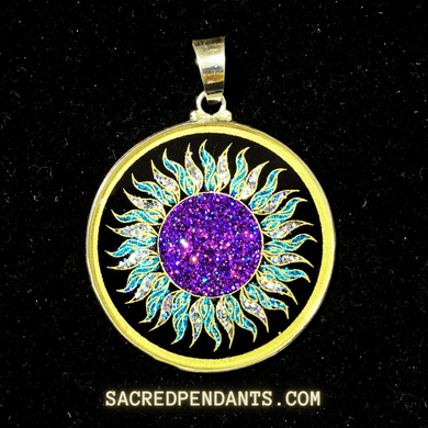 Manipura Chakra - Sacred Geometry Gemstone Pendant