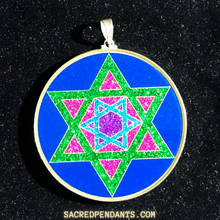 Load image into Gallery viewer, STAR-OF-DAVID-SACRED-GEOMETRY-GEMSTONE-PENDANT