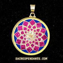 Load image into Gallery viewer, Sahasrara -Sacred Geometry Gemstone Pendant