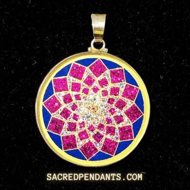 Sahasrara -Sacred Geometry Gemstone Pendant