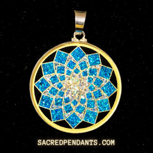 Load image into Gallery viewer, Sahasrara -Sacred Geometry Gemstone Pendant