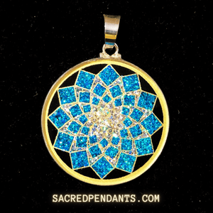 Sahasrara -Sacred Geometry Gemstone Pendant