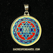 Load image into Gallery viewer, Sri Yantra - Sacred Geometry Gemstone Pendant