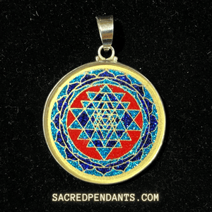 Sri Yantra - Sacred Geometry Gemstone Pendant