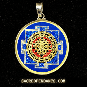 Sri Yantra Mandala - Sacred Geometry Gemstone Pendant