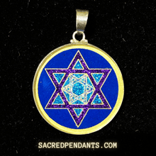 Load image into Gallery viewer, Star of David - Sacred Geometry Gemstone Pendant