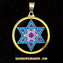 Load image into Gallery viewer, Star of David - Sacred Geometry Gemstone Pendant