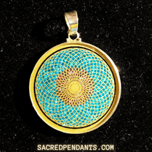 Load image into Gallery viewer, Sunflower - Sacred Geometry Gemstone Pendant