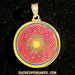 Sunflower - Sacred Geometry Gemstone Pendant