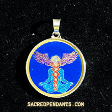 Load image into Gallery viewer, Caduceus Sacred Geometry Pendant – Sterling Silver Gemstone Necklace Symbolizing Healing and Balance.