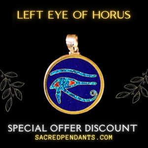 left eye of horus sacred geometry sterling silver pendant