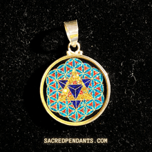 Load image into Gallery viewer, MINI Merkaba in Flower of Life - Sacred Pendants