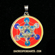 Load image into Gallery viewer, Metatron’s Cube -Sacred Geometry Gemstone Pendant