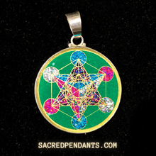 Load image into Gallery viewer, Metatron’s Cube -Sacred Geometry Gemstone Pendant