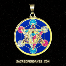 Load image into Gallery viewer, Metatron’s Cube -Sacred Geometry Gemstone Pendant