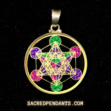 Load image into Gallery viewer, Metatron’s Cube -Sacred Geometry Gemstone Pendant