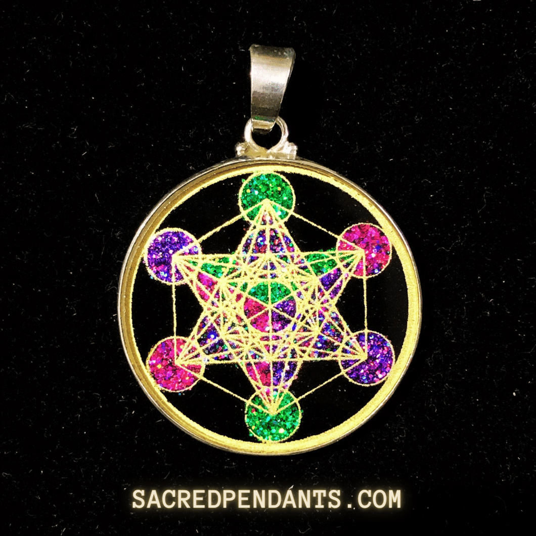 Metatron’s Cube -Sacred Geometry Gemstone Pendant