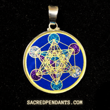 Load image into Gallery viewer, Metatron’s Cube -Sacred Geometry Gemstone Pendant