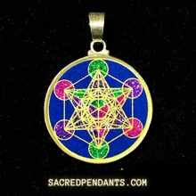 Load image into Gallery viewer, Metatron’s Cube -Sacred Geometry Gemstone Pendant