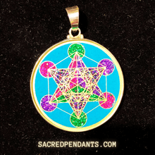 Load image into Gallery viewer, Metatron’s Cube -Sacred Geometry Gemstone Pendant