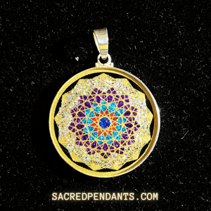 Mother Earth's Grid  - Sacred Geometry Gemstone Pendant