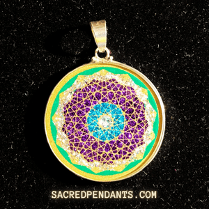 Mother Earth's Grid  - Sacred Geometry Gemstone Pendant