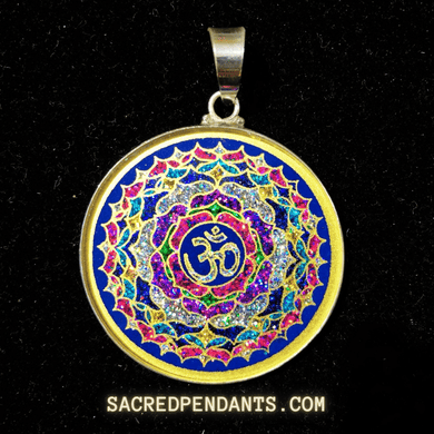 Om Sahasrara - Sacred Geometry Gemstone Pendant