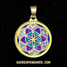 Load image into Gallery viewer, Seed of Life - Sacred Geometry Gemstone Pendant