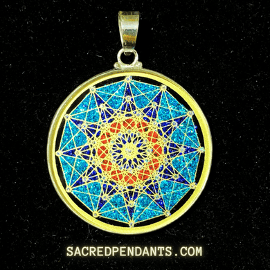 Sixth Dimension - Sacred Geometry Gemstone Pendant