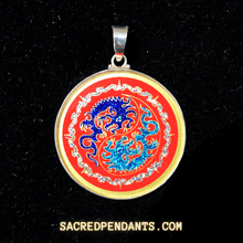 Load image into Gallery viewer, Yin Yang Double Dragon - Sacred Geometry Gemstone Pendant